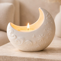 Świeca sojowa handmade Luna – zapach 1001 nocy | dekoracyjna świeca gipsowa